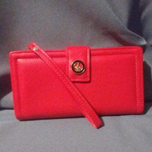 Woman's Brand New Red Wallet Faux Leather Great Quality